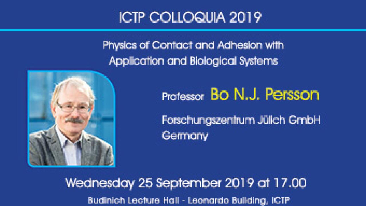 Bo Persson to Give ICTP Colloquium