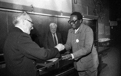 Sigvard Eklund, Stig Lundqvist and Chike Obi