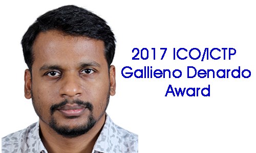 Goutam Kumar Samanta, recipient of the 2017 ICO/ICTP Gallieno Denardo Award