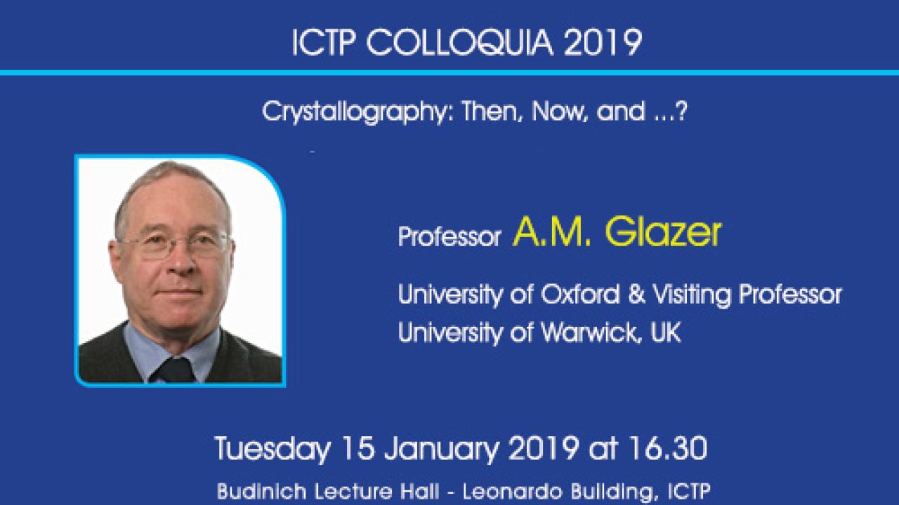 Prof. A.M. Glazer To Give Colloquium