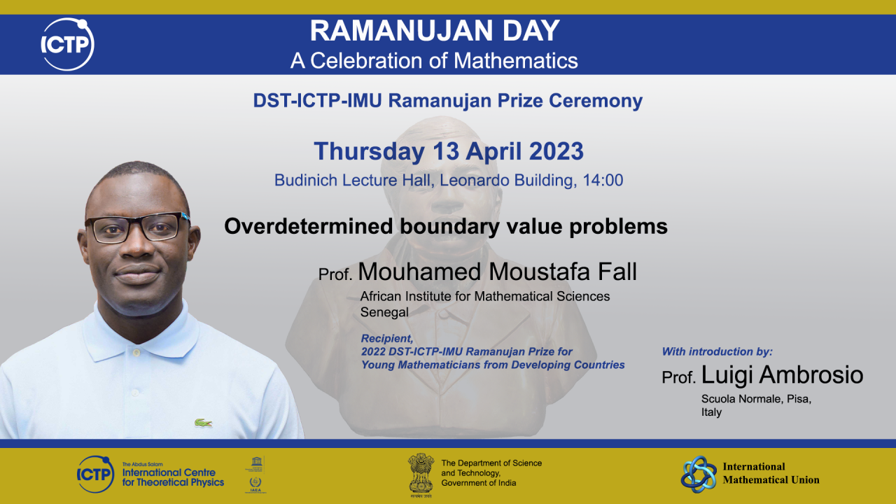 Ramanujan Prize Ceremony 13 April