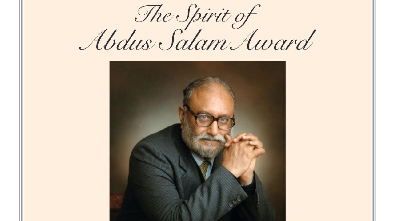 Call for Nominations, Spirit of Abdus Salam Award 2024 