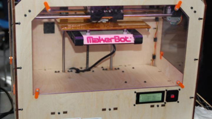 The MakerBot Replicator, a three-dimensional printer