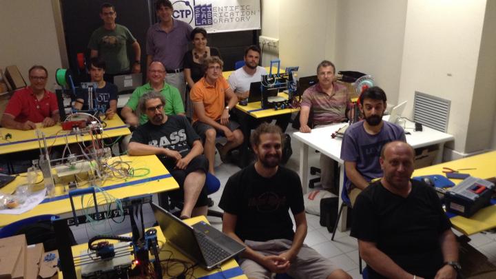 Participants of ICTP's 3D printer hands-on workshop