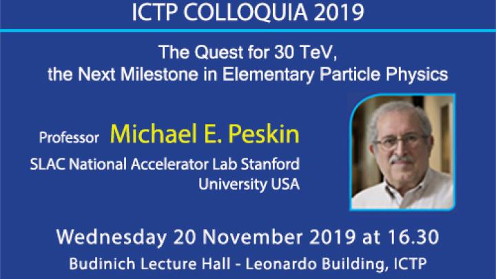 Peskin Colloquium Upcoming