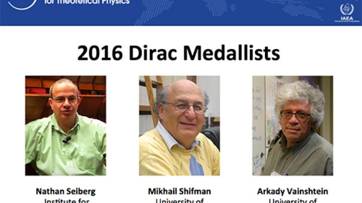 2016 Dirac Medallists Announced