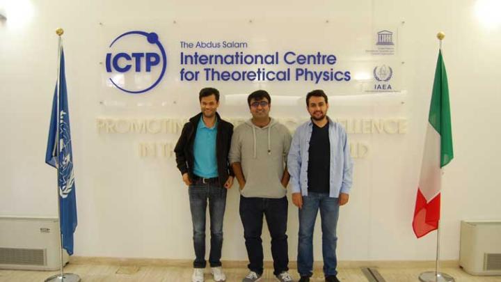 Graduates (from left) Deepak Bahadur Karki, Muhammad Nawaz Qaisrani, & William Daniel Montoya Catano. Not pictured: Alaa A. E. Elshorbagy & Carlos Mauricio Nieto Guerrero