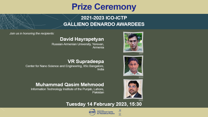 ICO-ICTP Prize Ceremony 2023