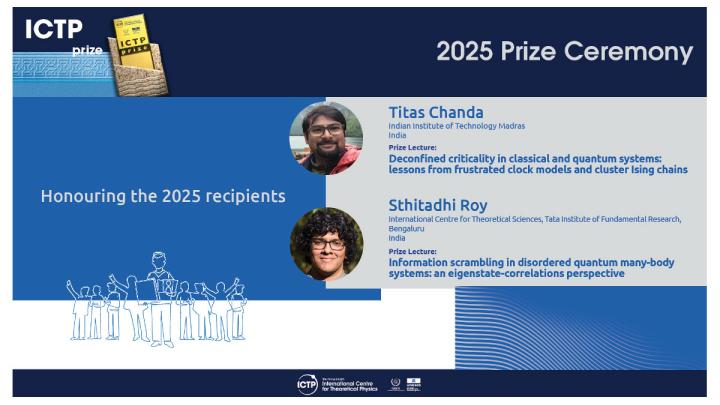 ICTP Prize Ceremony 2025