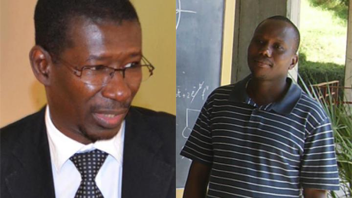 Former ICTP Associates Mary Teuw Niane (left) and Stanislas Ouaro