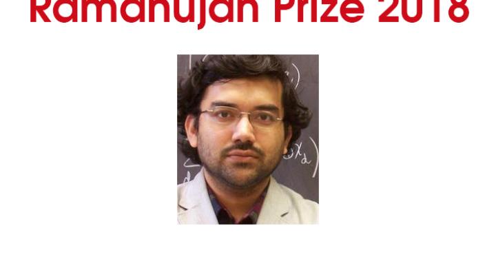 Ramanujan Prize 2018 recipient Ritabrata Munshi 
