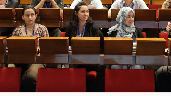 (l to r) Lamine Hind, Hala Sahnoun, Kamilia Benzag