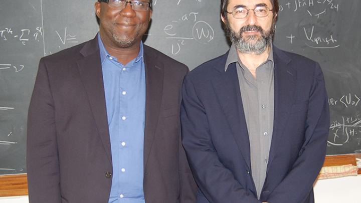 Winston Wole Soboyejo (left) and ICTP DIrector Fernando Quevedo